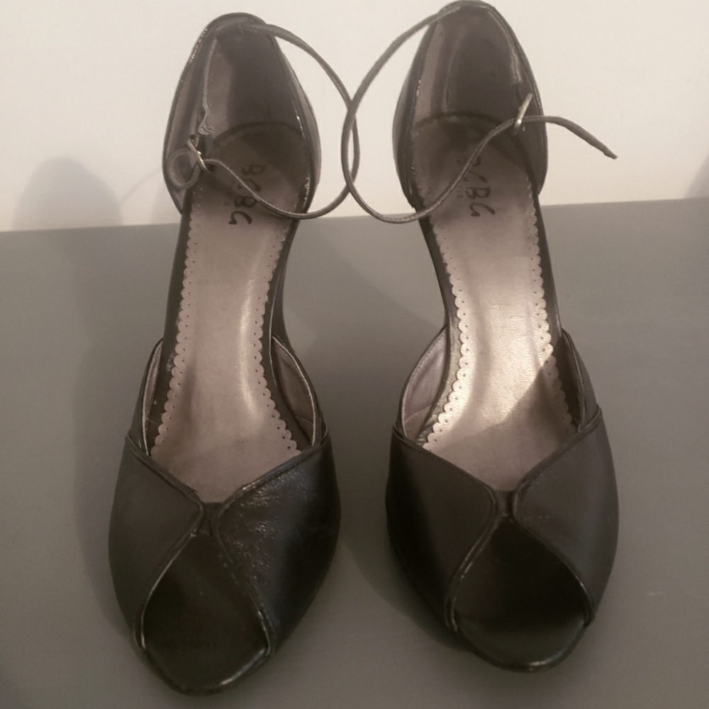 BCBG Black Wedge Sandal